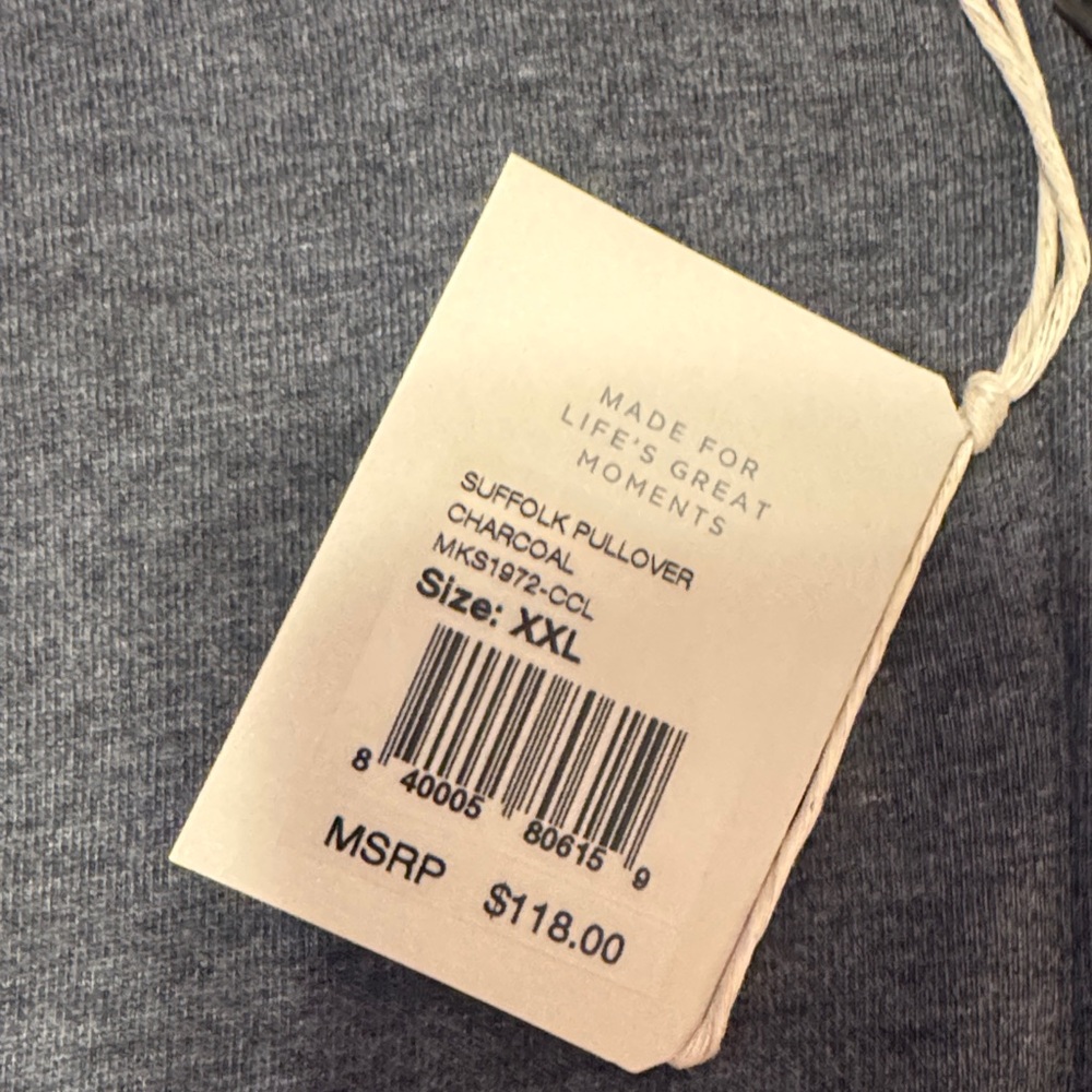 NWT/Faherty Grey Quarter-Zip L/S Shirt - Picture 2 of 7